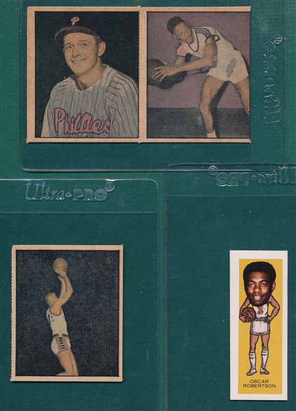 1951 Berk Ross & 1974/75 Sugar Daddy BSKT Lot of (9) W/ Oscar Robertson