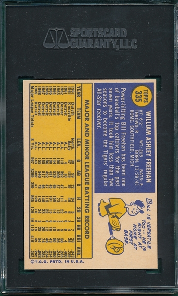 1970 Topps #335 Bill Freehan SGC 8.5