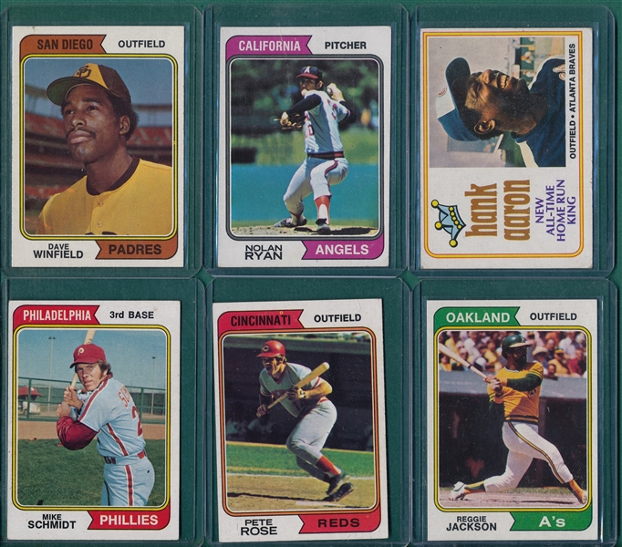 1974 Topps Baseball Complete Set (660) W/ Trade, Checklist, & Winfield, Rookie