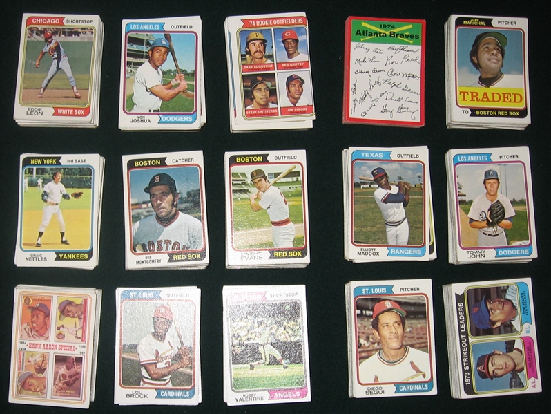 1974 Topps Baseball Complete Set (660) W/ Trade, Checklist, & Winfield, Rookie