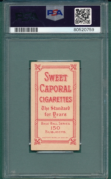 1909-1911 T206 Waddell, Throwing, Sweet Caporal Cigarettes PSA 5