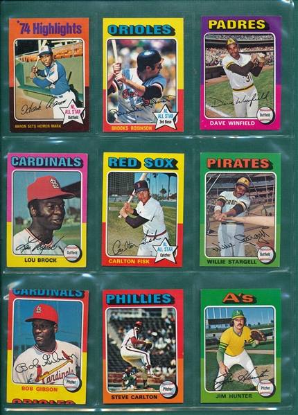 1975 Topps Mini Baseball Complete Set (660) W/ Brett, Rookie, PSA 6