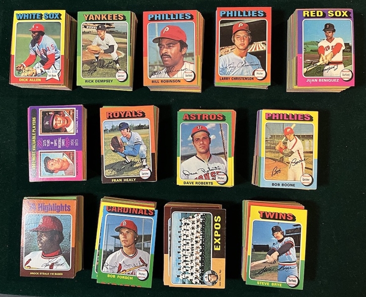 1975 Topps Mini Baseball Complete Set (660) W/ Brett, Rookie, PSA 6