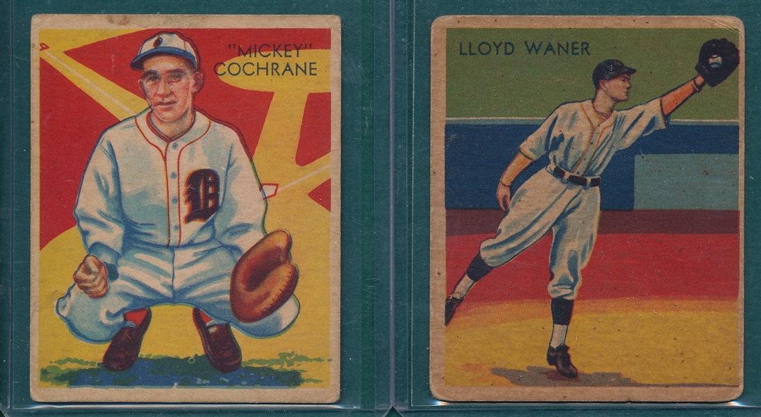 1934-36 Diamond Stars #9 Cochrane & #16 L. Waner, Lot of (2)