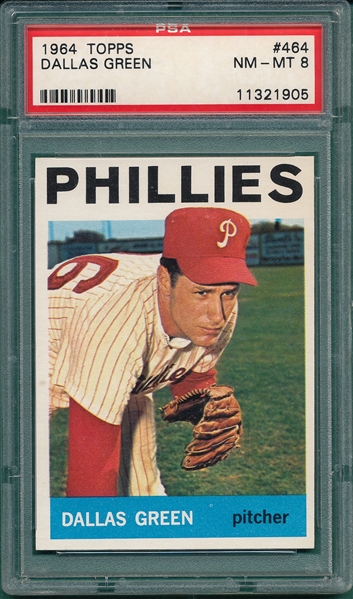 1964 Topps #464 Dallas Green PSA 8 