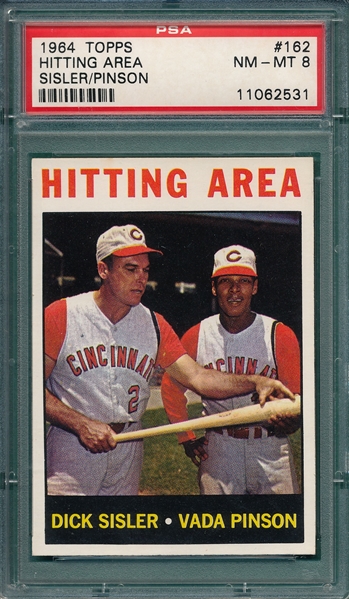 1964 Topps #162 Hitting Area PSA 8 