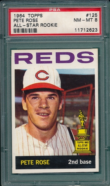 1964 Topps #125 Pete Rose PSA 8 