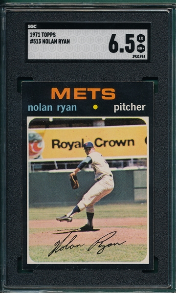 1971 Topps #513 Nolan Ryan SGC 6.5