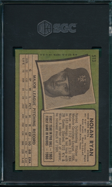 1971 Topps #513 Nolan Ryan SGC 6.5