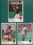 1973 Topps Lot of (3) W/ Clemente, Rose & Aaron