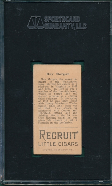 1912 T207 Morgan Recruit Little Cigars SGC 50