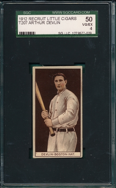 1912 T207 Devlin Recruit Little Cigars SGC 50