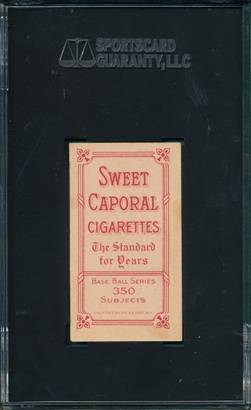 1909-1911 T206 O'Leary, Hands On Knees, Sweet Caporal Cigarettes, SGC 80