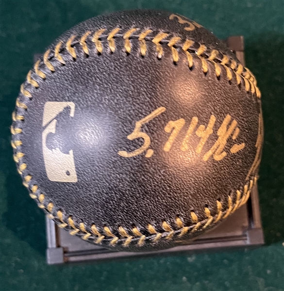 Nolan Ryan Signed Black Baseball, PSA 