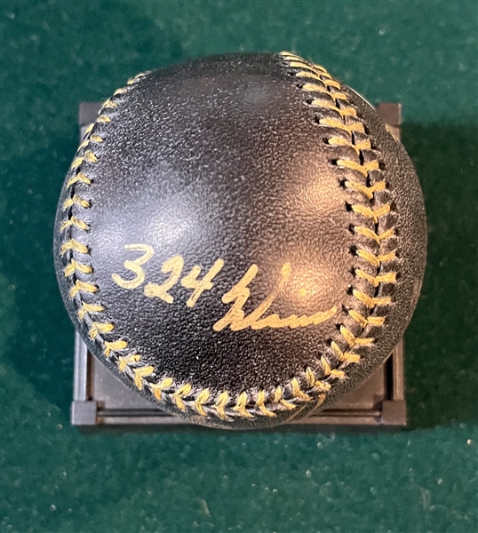 Nolan Ryan Signed Black Baseball, PSA 