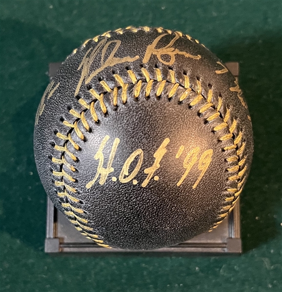 Nolan Ryan Signed Black Baseball, PSA 