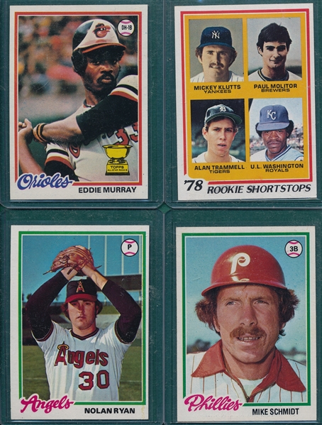 1978 Topps Baseball Complete Set (726) W/ Molitor, Morris & Murray, Rookies 