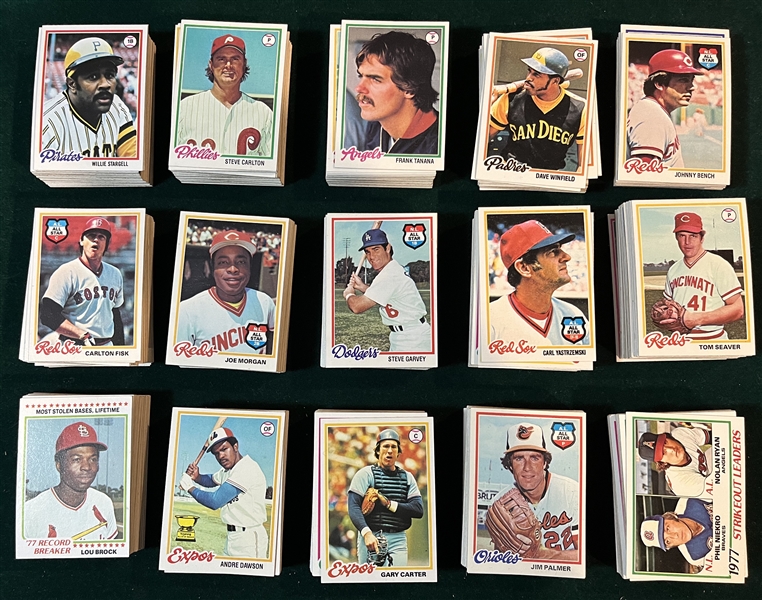 1978 Topps Baseball Complete Set (726) W/ Molitor, Morris & Murray, Rookies 