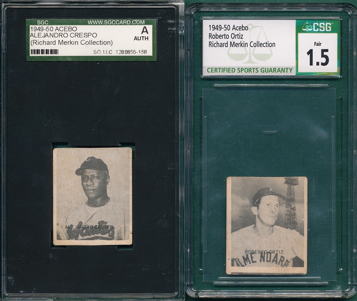 1949-50 Acebo Ortiz & Crespo, Lot of (2), CSG & SGC