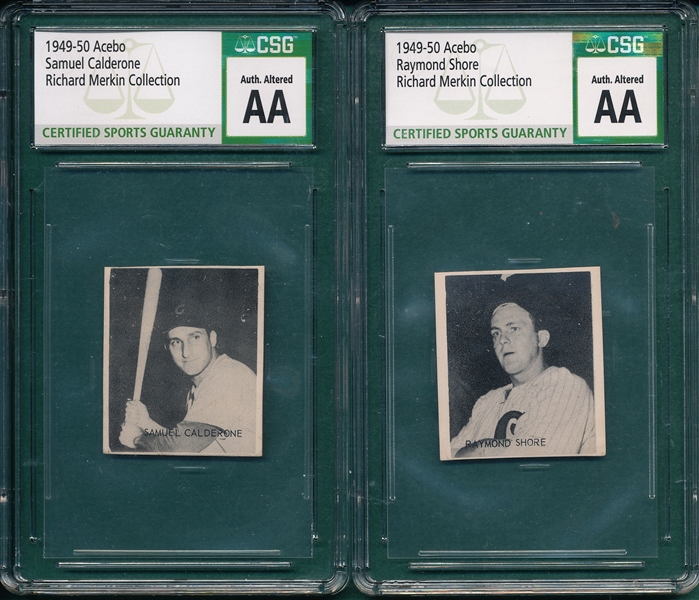 1949-50 Acebo Shore & Calderone, Lot of (2), CSG 