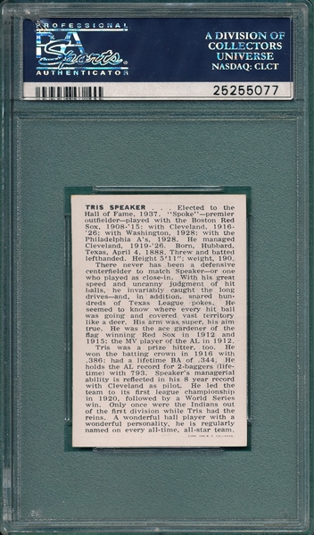 1950 Callahan HOF Tris Speaker PSA 9