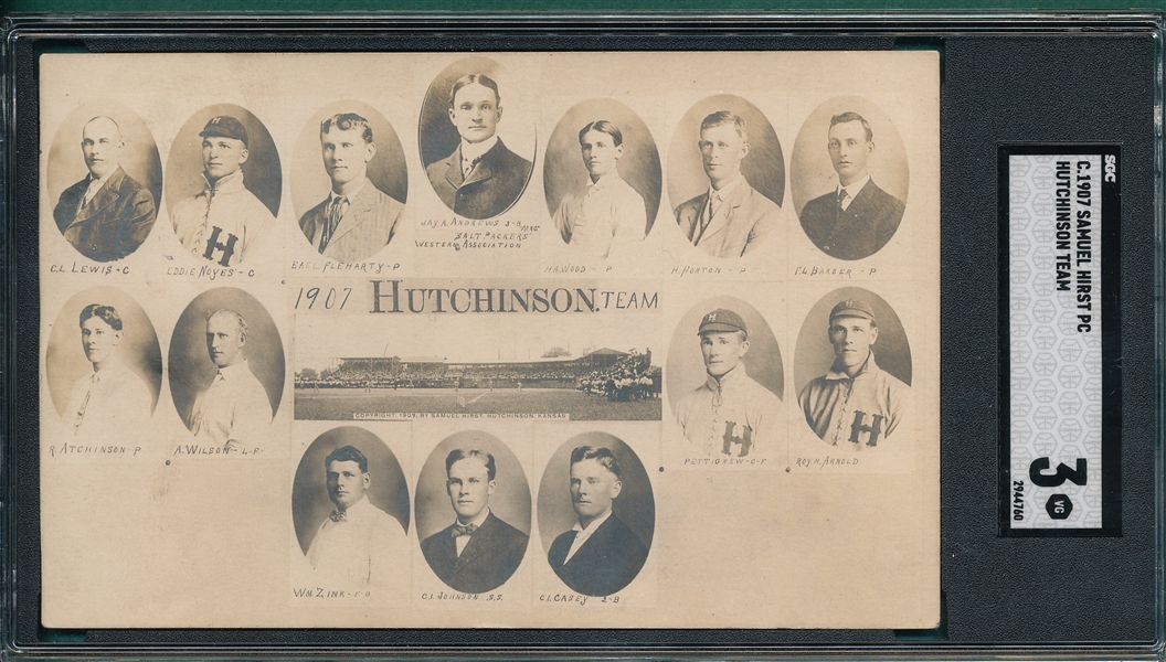 1907 Samuel Hurst PC, Hutchinson Team, W/ Joe Wood