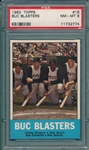 1963 Topps #018 Buc Blasters W/ Clemente PSA 8