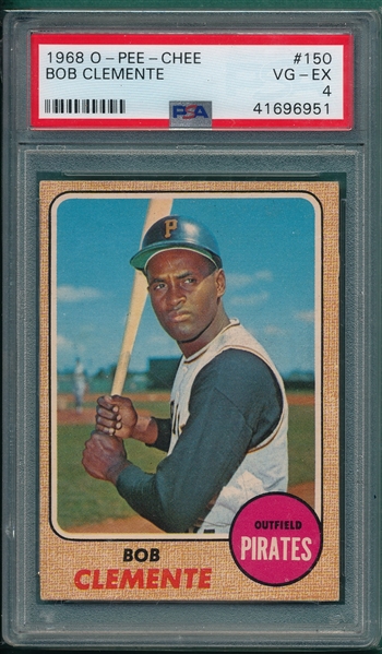 1968 O-Pee-Chee #150 Roberto Clemente PSA 4