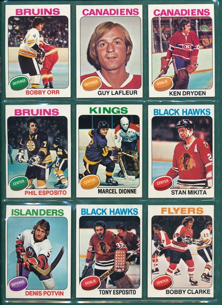 1975 Topps Hockey Complete Set (330) W/ Wrappers & Wax Box