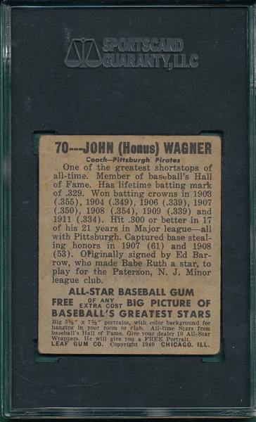 1948 Leaf #70 John Wagner SGC 35