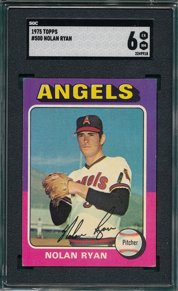 1975 Topps #500 Nolan Ryan SGC 6