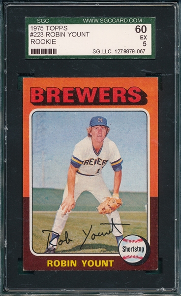 1975 Topps #223 Robin Yount SGC 60 *Rookie*