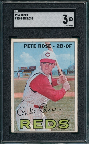 1967 Topps #430 Pete Rose SGC 3