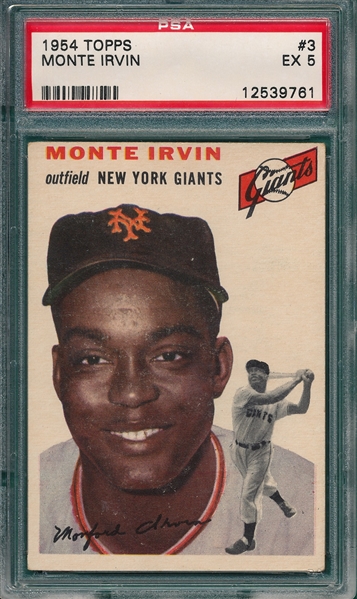 1954 Topps #3 Monte Irvin PSA 5