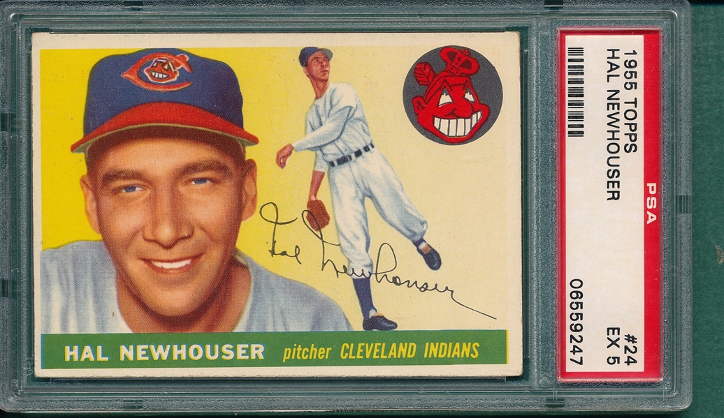 1955 Topps #24 Hal Newhouser PSA 5