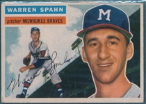 1956 Topps #10 Warren Spahn *White*