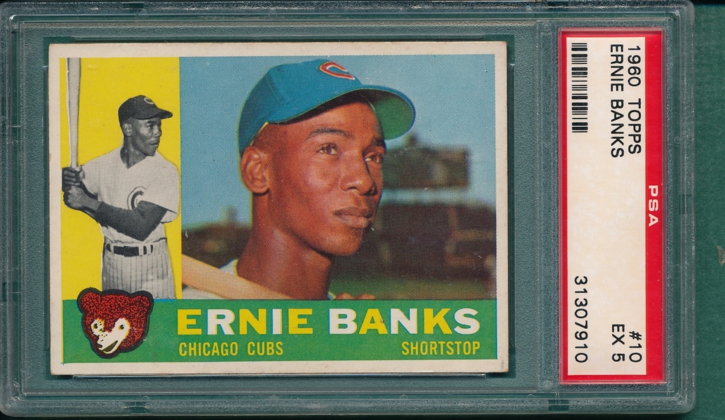 1960 Topps #10 Ernie Banks PSA 5