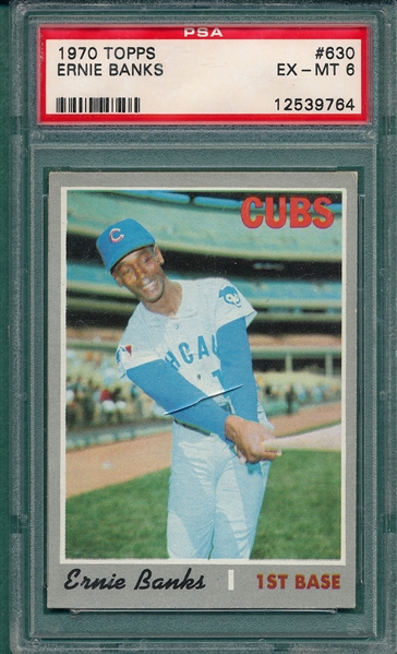 1970 Topps #630 Ernie Banks PSA 6