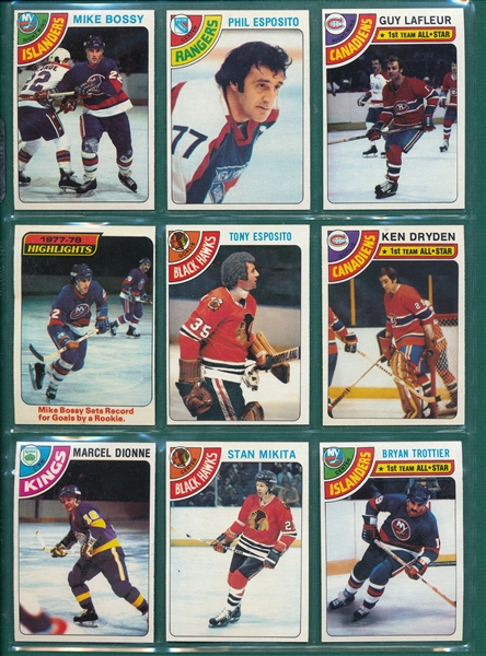 1978 Topps Hockey Complete Set (264) W/ Glossy Set (22), Wrappers & Wax Box