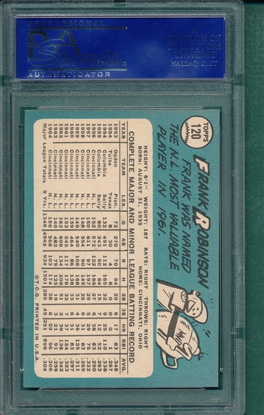 1965 Topps #120 Frank Robinson PSA 8