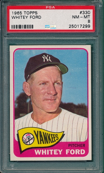 1965 Topps #330 Whitey Ford PSA 8