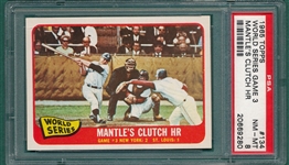 1965 Topps #134 WS Game #3 W/ Mantle PSA 8