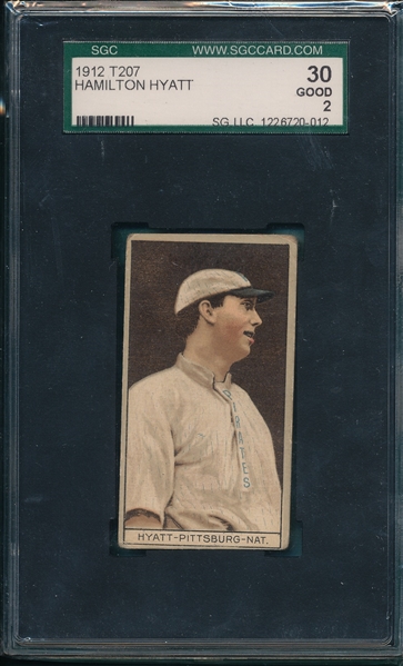 1912 T207 Hyatt Anonymous Back SGC 30