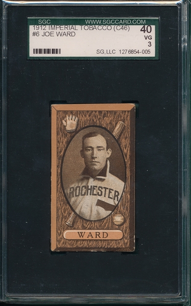 1912 C46 #06 Joe Ward Imperial Tobacco SGC 40