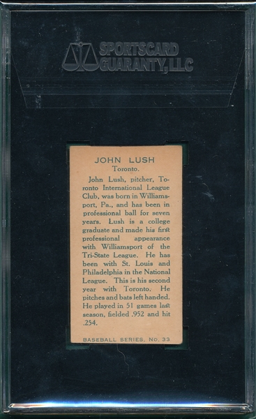 1912 C46 #33 John Lush Imperial Tobacco SGC 60