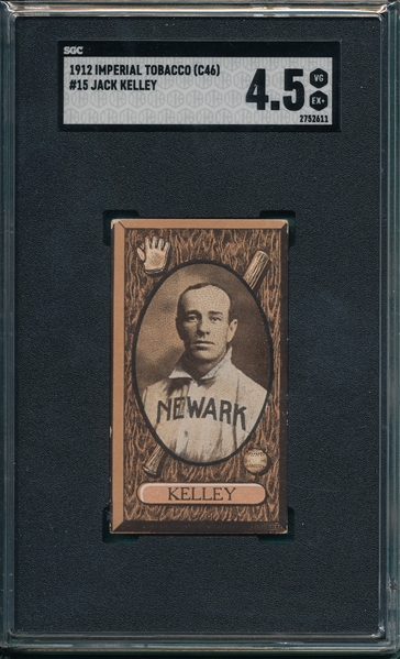 1912 C46 #15 Jack Kelley Imperial Tobacco SGC 4.5