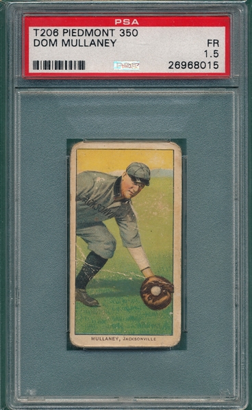 1909-1911 T206 Mullaney Piedmont Cigarettes PSA 1.5 *Southern League*