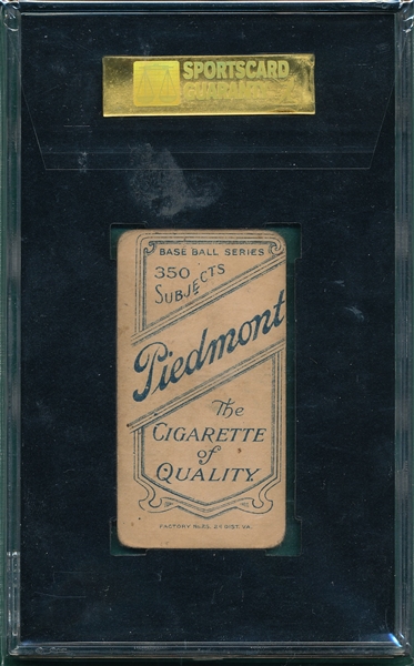 1909-1911 T206 Hooker Piedmont Cigarettes SGC 30 *Southern League*