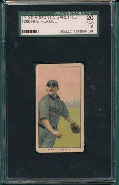 1909-1911 T206 Perdue Piedmont Cigarettes SGC 20 *Southern League*