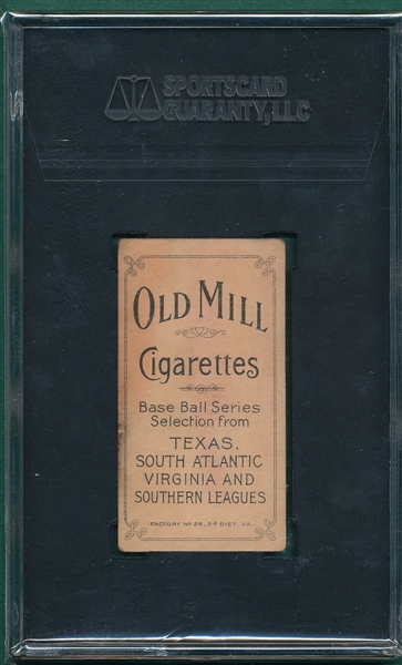 1909-1911 T206 Guiheen Old Mill Cigarettes SGC 20 *Southern League*